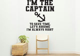 Captain Papa Removable Vinyl Decal for Interior Walls