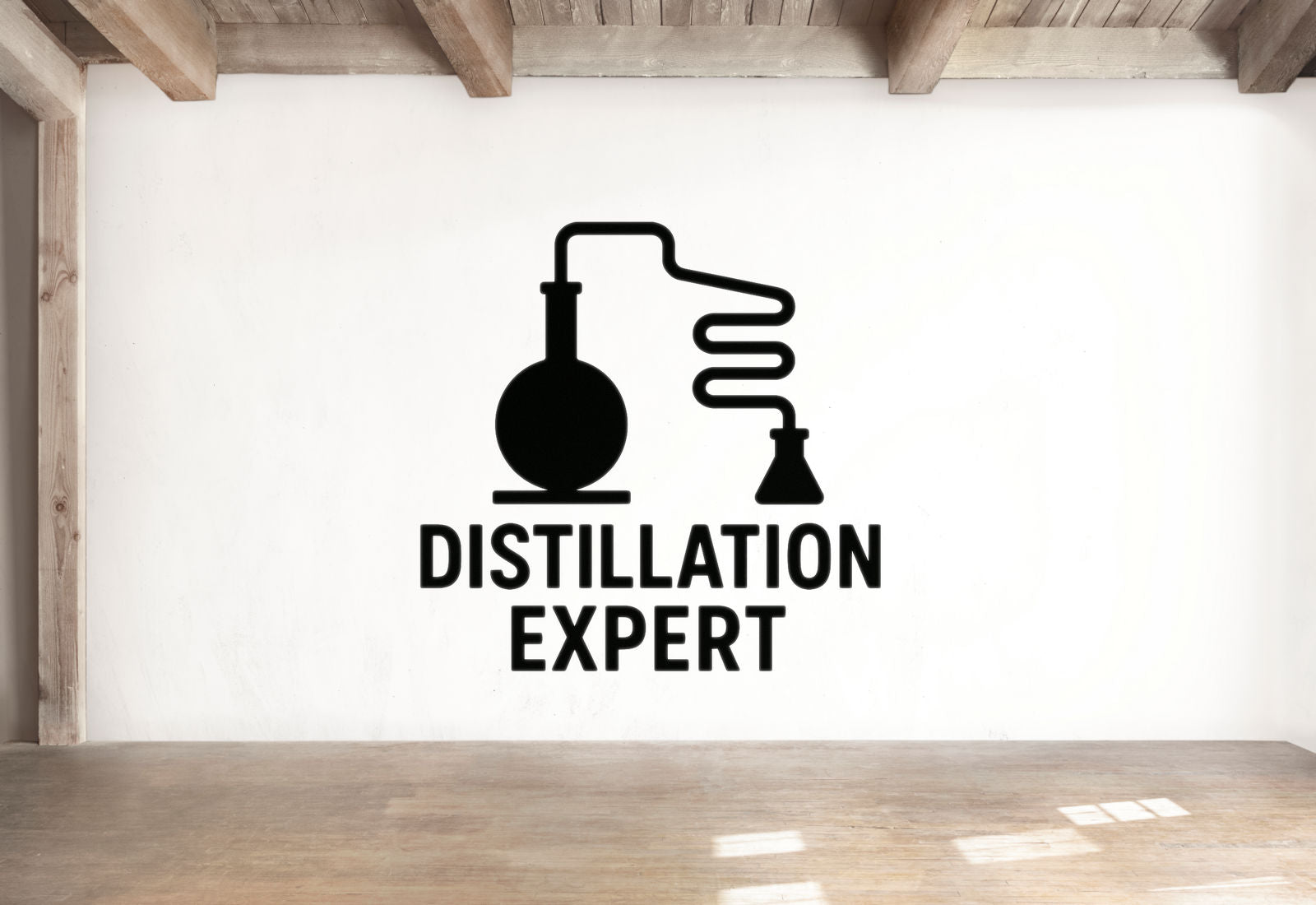Distillation Expert - Funny Chemistry Wall Decal Vinyl Sticker Removable