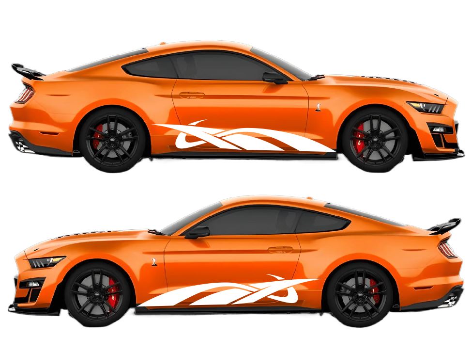 Swooping Stripes Air Release Livery Kit #07 Fits Ford Mustang 2015 - 2023 Fusion Decals