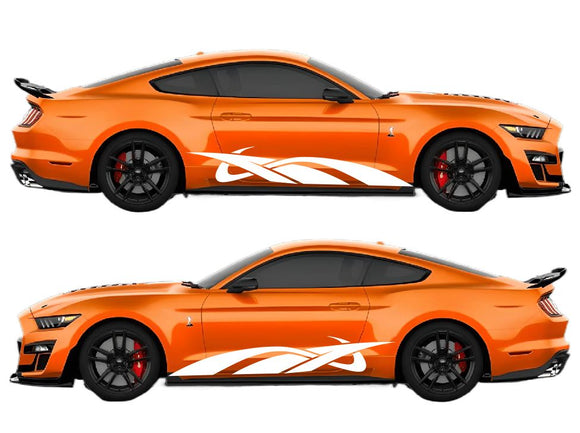 Swooping Stripes Air Release Livery Kit #07 Fits Ford Mustang 2015 - 2023 Fusion Decals
