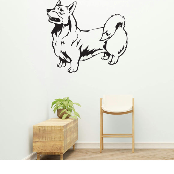 Welsh Corgi Pembroke Dog Removable Vinyl Decal Matte Finish Home Decor for Indoor Walls