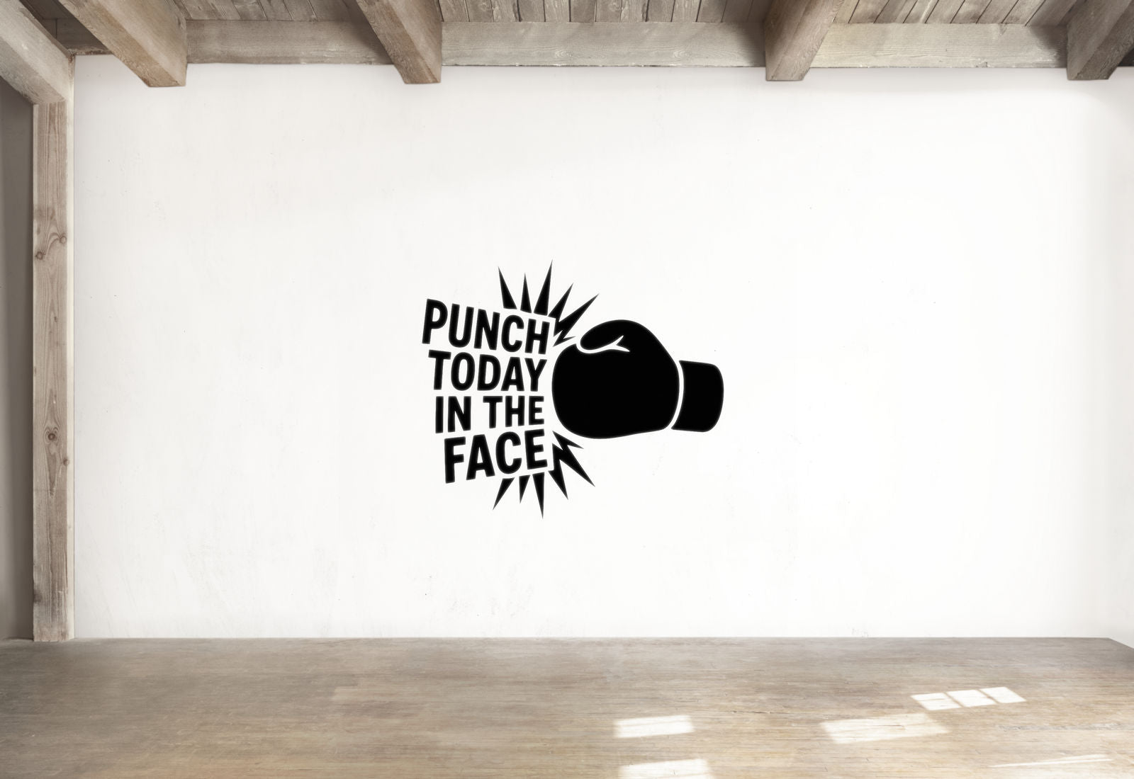 Punch Today in the Face - Boxing Sports Wall Decal Vinyl Sticker Removable