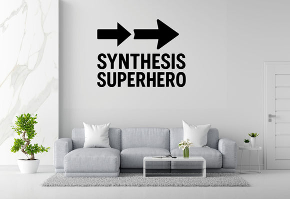 Synthesis Superhero - Funny Chemistry Wall Decal Vinyl Sticker Removable
