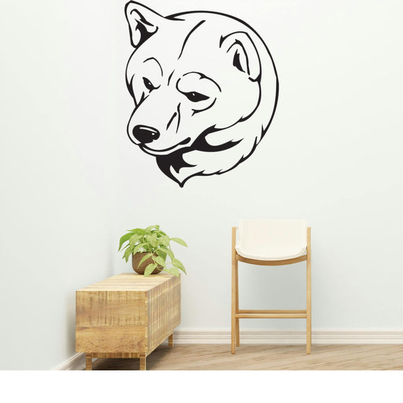 Shiba Inu Dog Removable Vinyl Decal Matte Finish Home Decor for Indoor Walls