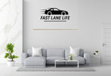 Fast Lane Life - Racing Sports Wall Decal Vinyl Sticker Removable