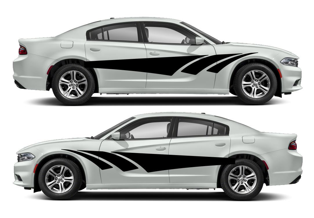 Aggressive Arrow Side Livery Air Release Vinyl Decal Kit #8 Fits Dodge Charger 2011-2023 Fusion Decals