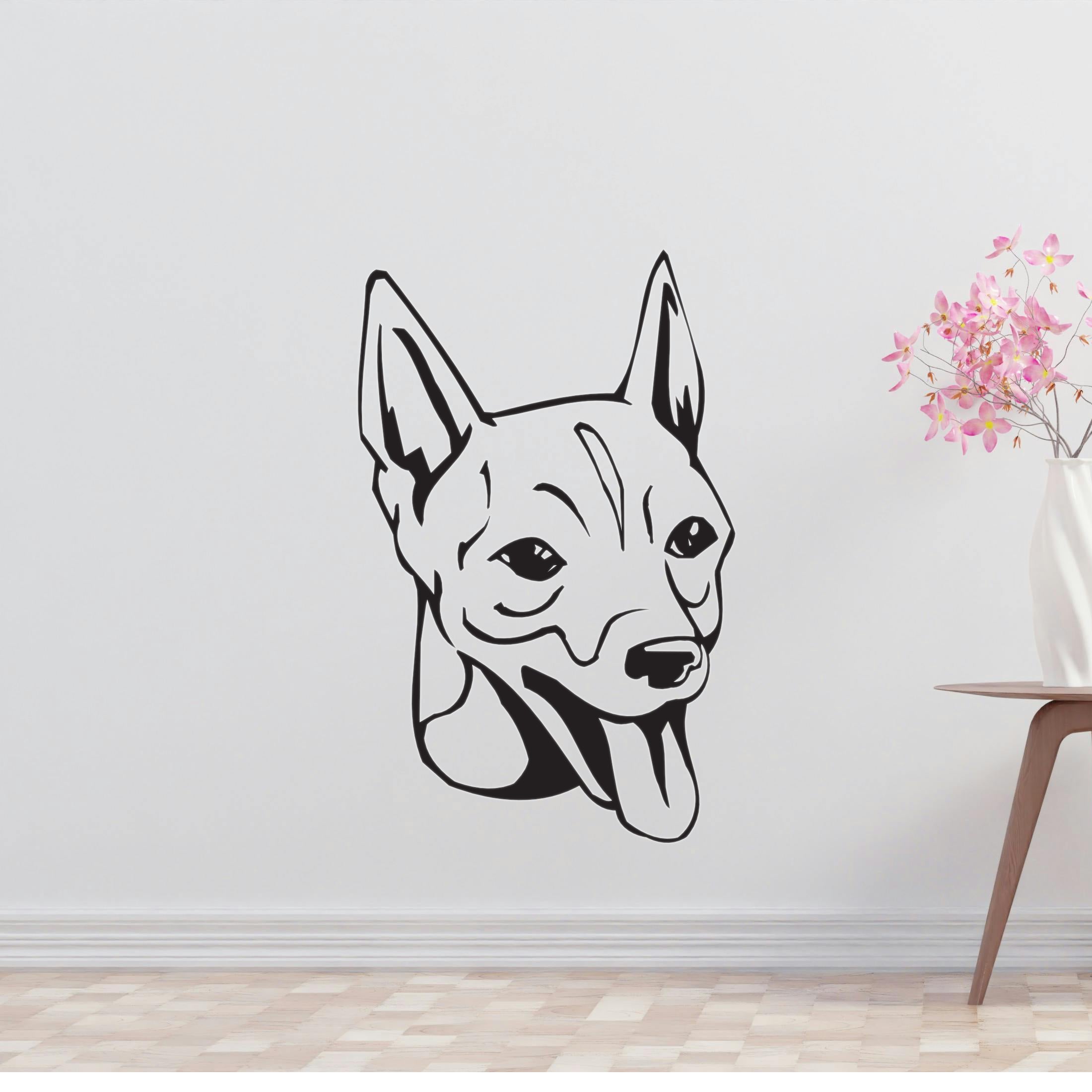 Tenterfield Terrier Dog Removable Vinyl Decal Matte Finish Home Decor for Indoor Walls