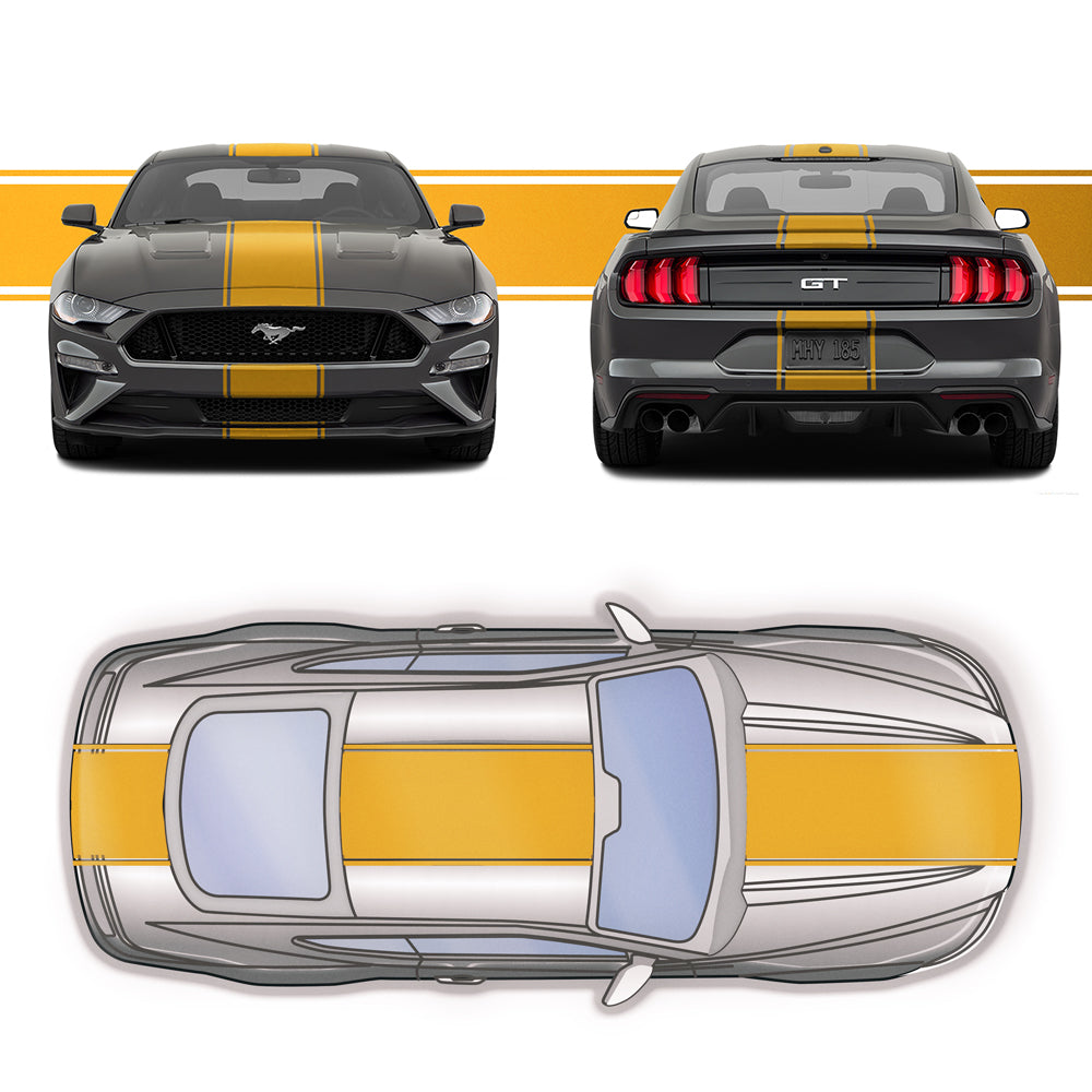 20" Racing Stripe w/pins Self Healing Vinyl fits Ford Mustang 2015 to 2023