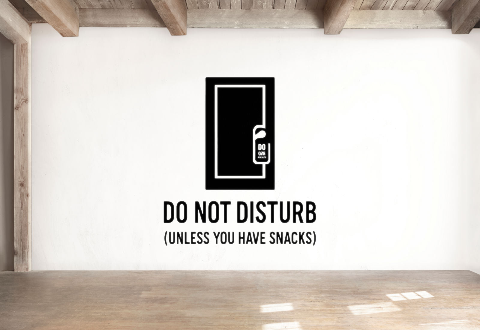 Do Not Disturb (Unless You Have Snacks) - Funny Home Office Wall Decal Vinyl Sticker Removable