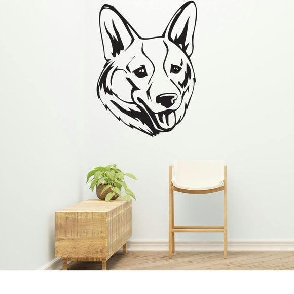 Welsh Corgi Cardigan Dog Removable Vinyl Decal Matte Finish Home Decor for Indoor Walls