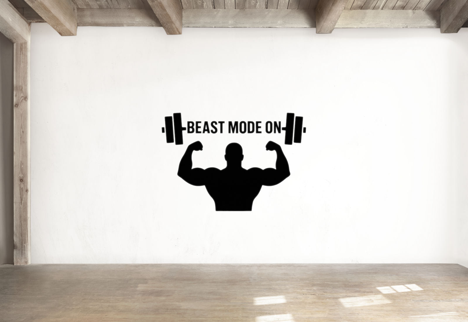 Beast Mode On - Fitness Sports Wall Decal Vinyl Sticker Removable
