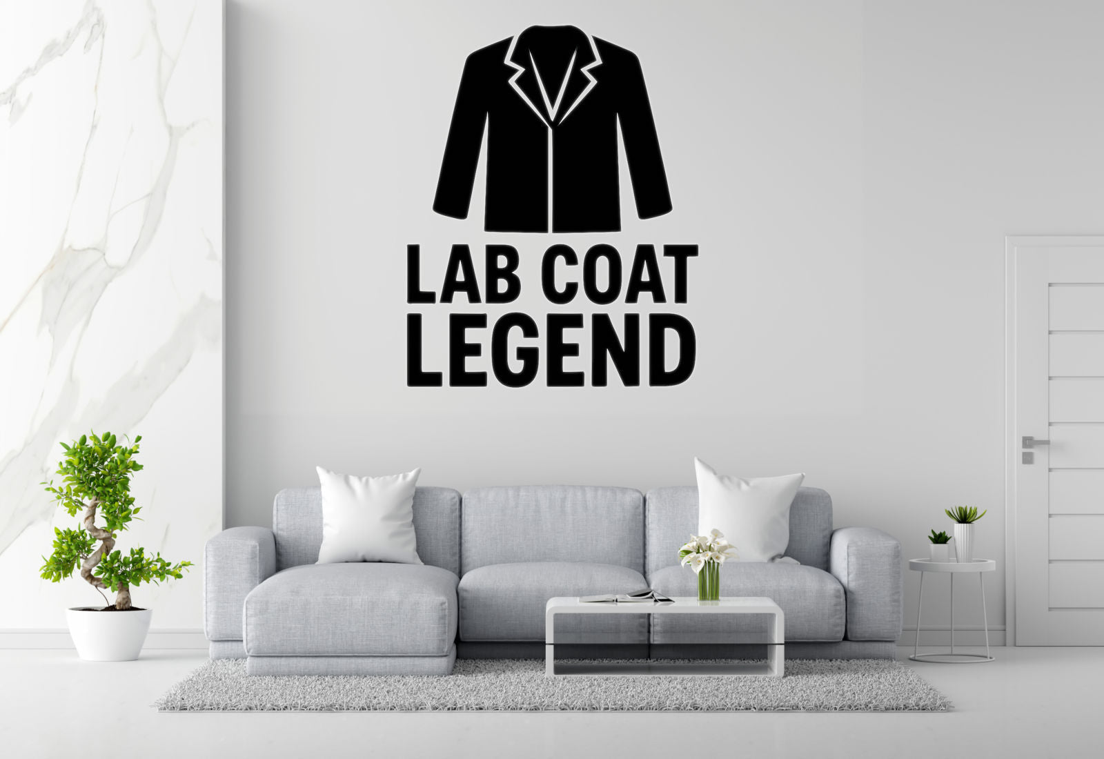 Lab Coat Legend - Funny Chemistry Wall Decal