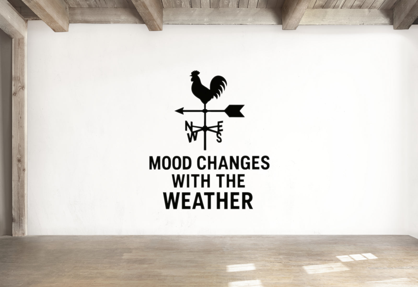 Weather Vane Wall Decal - Mood Changes With The Weather | Removable Vinyl Sticker