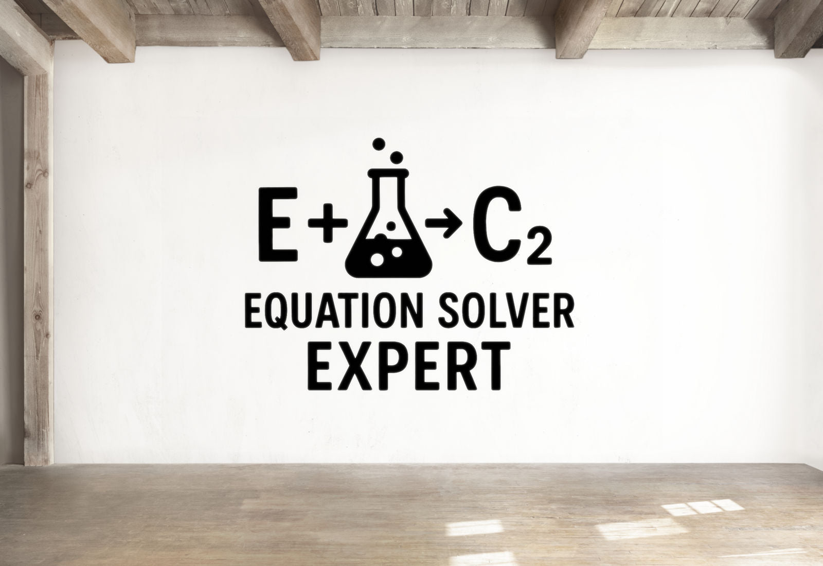 Equation Solver Expert - Funny Chemistry Wall Decal Vinyl Sticker Removable