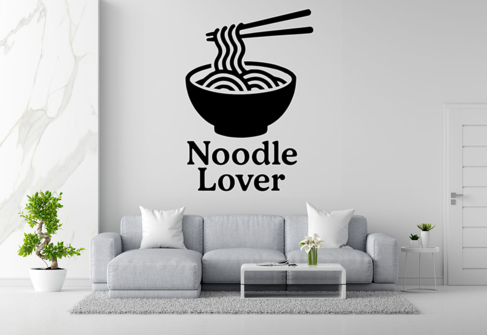 Noodle Lover Removable Vinyl Decal for Indoor Walls
