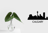 Cityscape Calgary Canada with Text Vinyl Decal Removable Matte Finish Skyline Decore for Indoor Walls Fusion Decals