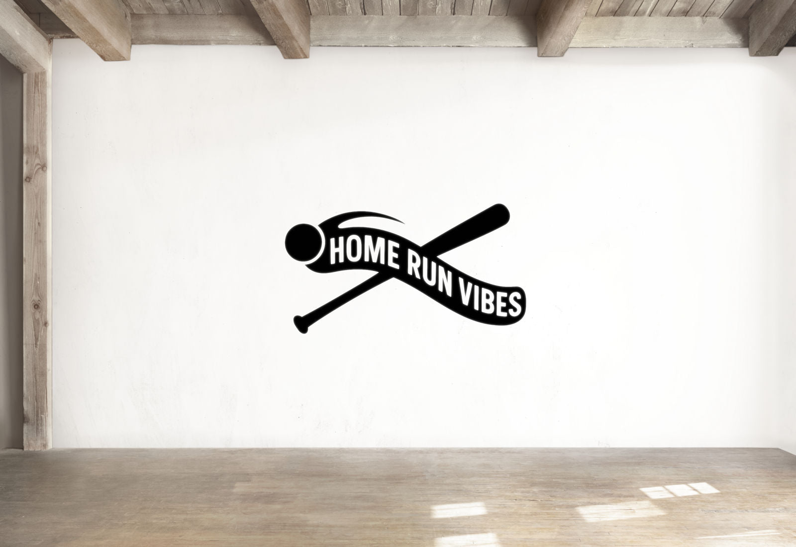 Home Run Vibes - Baseball Sports Wall Decal Vinyl Sticker Removable