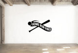 Home Run Vibes - Baseball Sports Wall Decal Vinyl Sticker Removable