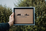 Cityscape Winnipeg Canada with Text Vinyl Decal Removable Matte Finish Skyline Decore for Indoor Walls Fusion Decals
