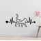 Cat heartbeat Removable Vinyl Decal for Interior Walls