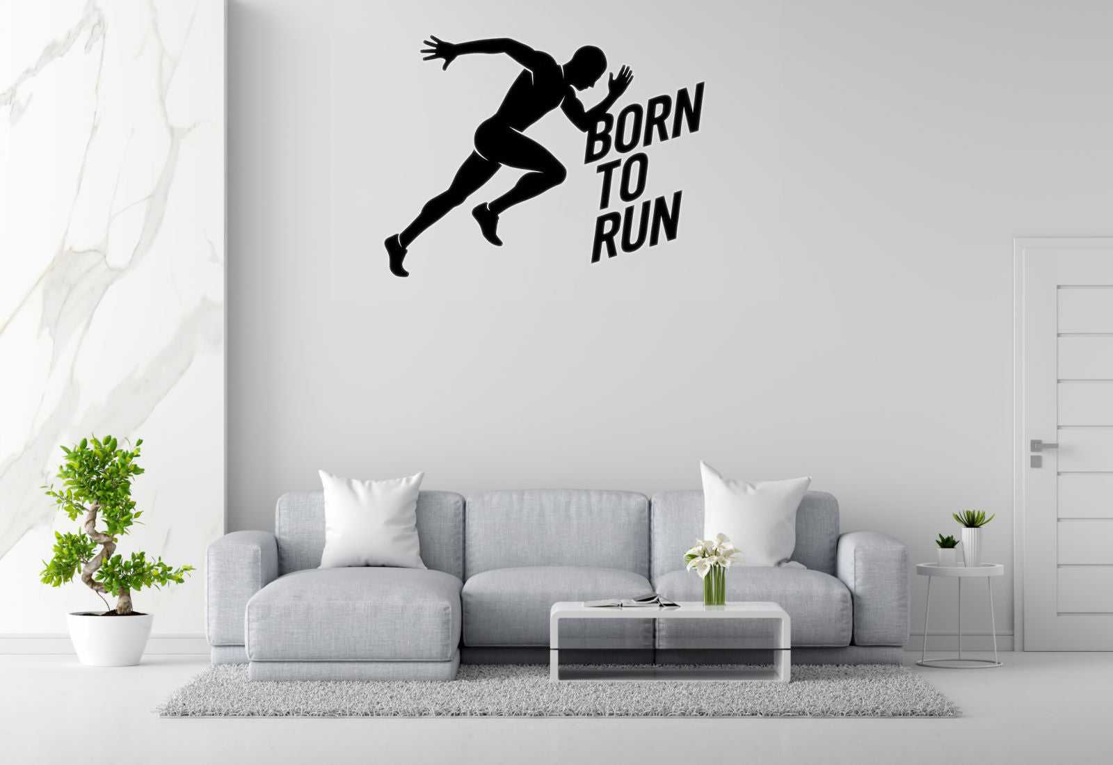 Born to Run - Running Sports Wall Decal Vinyl Sticker Removable