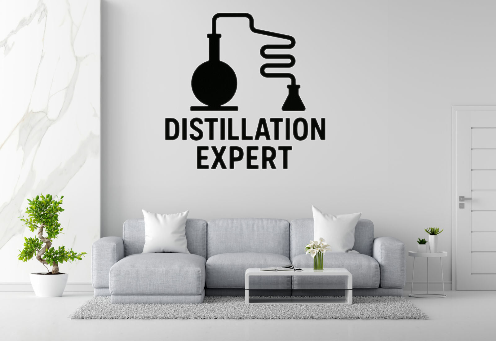 Distillation Expert - Funny Chemistry Wall Decal Vinyl Sticker Removable