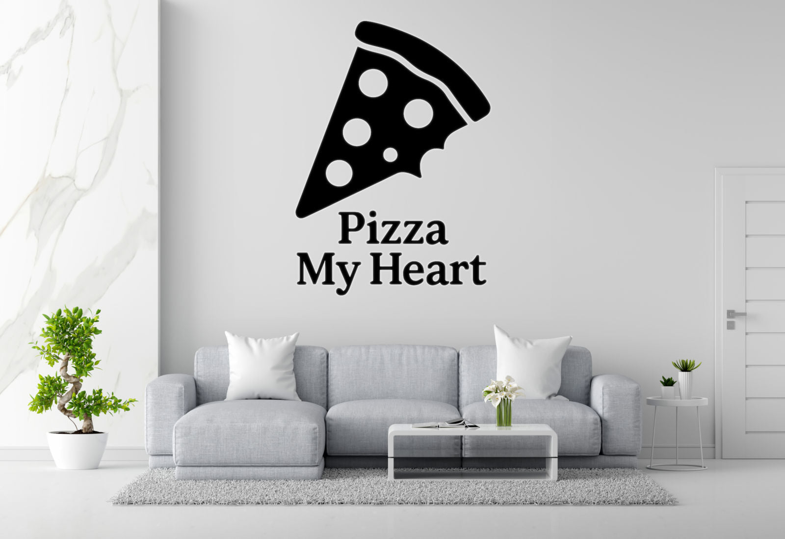 Pizza My Heart Removable Vinyl Decal for Indoor Walls
