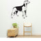 Serbian Tricolour Hound Dog Removable Vinyl Decal Matte Finish Home Decor for Indoor Walls