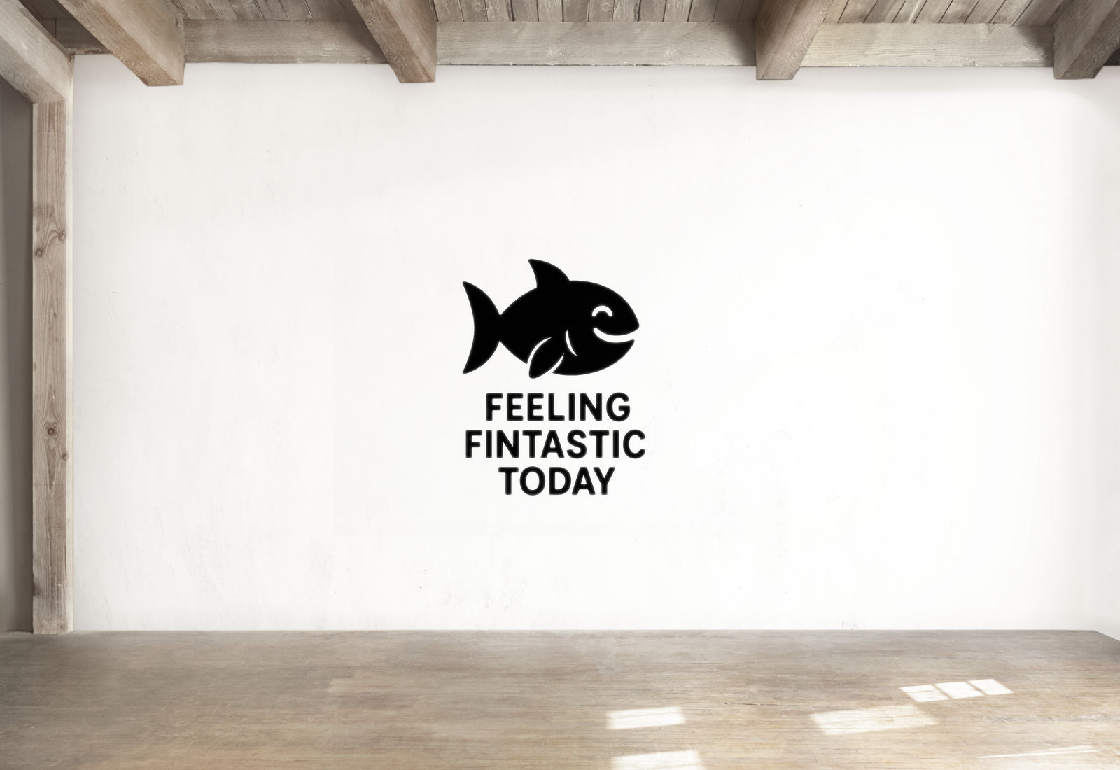 Feeling Fintastic Today - Funny Ocean Wall Decal Vinyl Sticker Removable