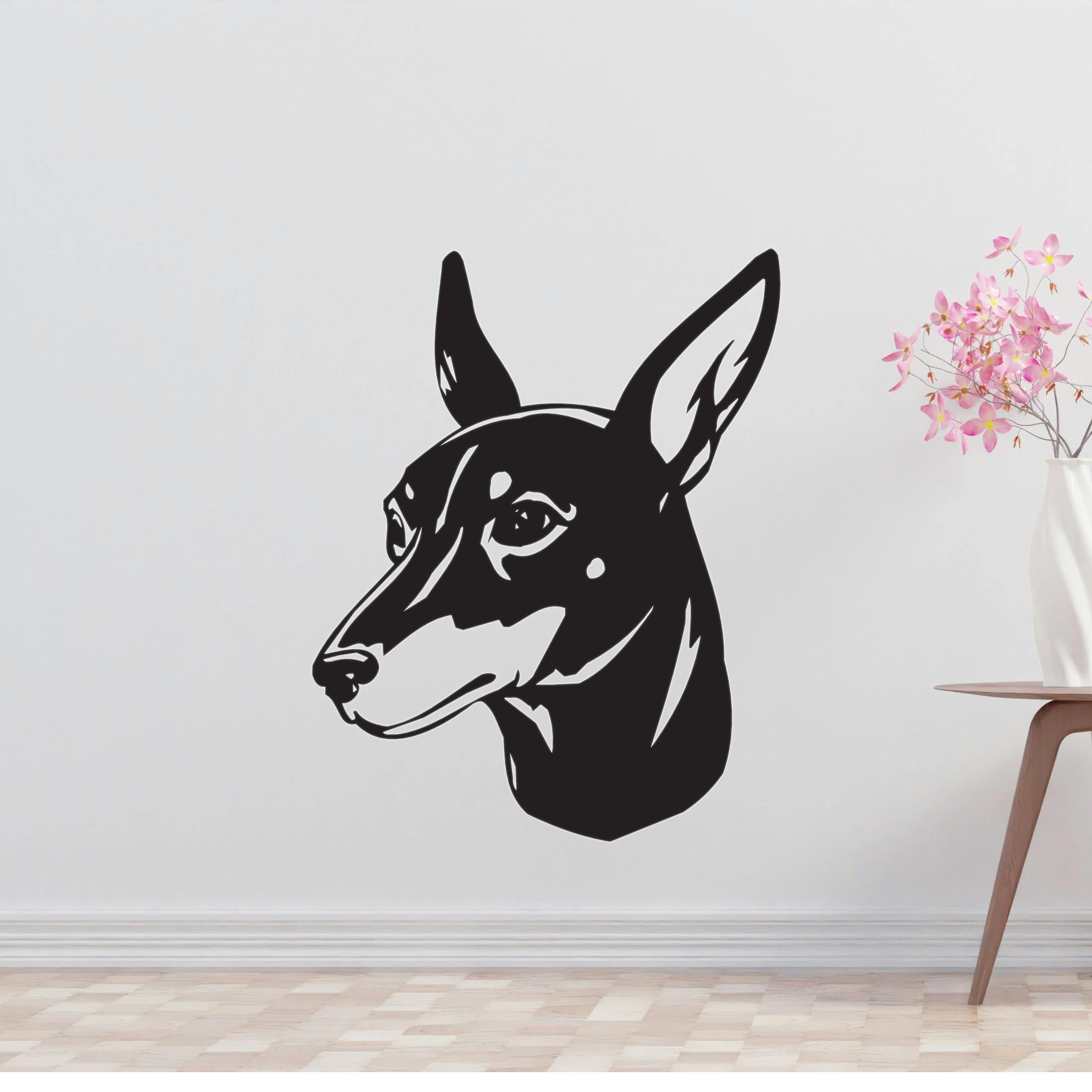 Toy Manchester Terrier Dog Removable Vinyl Decal Matte Finish Home Decor for Indoor Walls