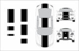 20" Racing Stripes w/pins Self Healing Vinyl fits Hyundai Tiburon 2001 to 2008