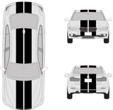Dual 12" Racing Stripes Self Healing Vinyl fits BMW M3 2007 to 2013