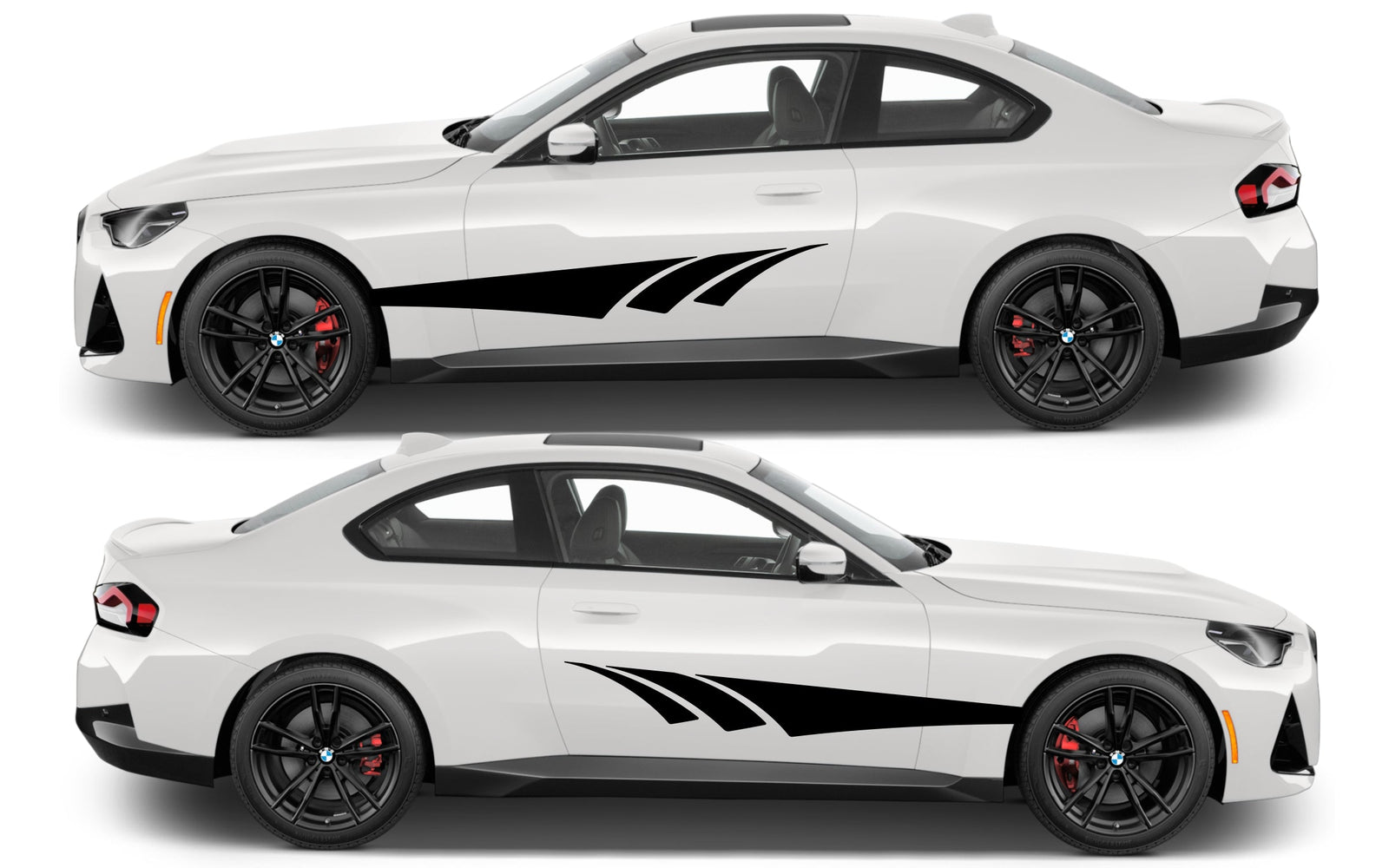 Rocker Panel Livery Self Healing Vinyl Side Graphics #008 fits All 2 Door Cars