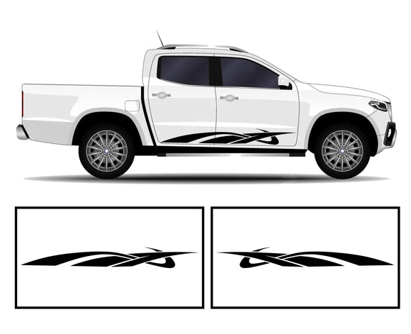 Rocker Panel Livery Self Healing Vinyl Graphics #002 fits All Trucks 4 x4 Suvs