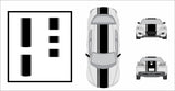18" Racing Stripes w/pinstripes Self Healing Vinyl fits Mazda RX8 2008 to 2012