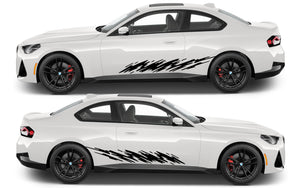 Rocker Panel Livery Self Healing Vinyl Side Graphics #011 fits All 2 Door Cars