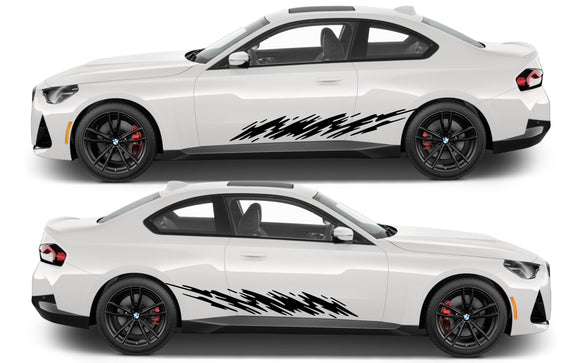 Rocker Panel Livery Self Healing Vinyl Side Graphics #011 fits All 2 Door Cars