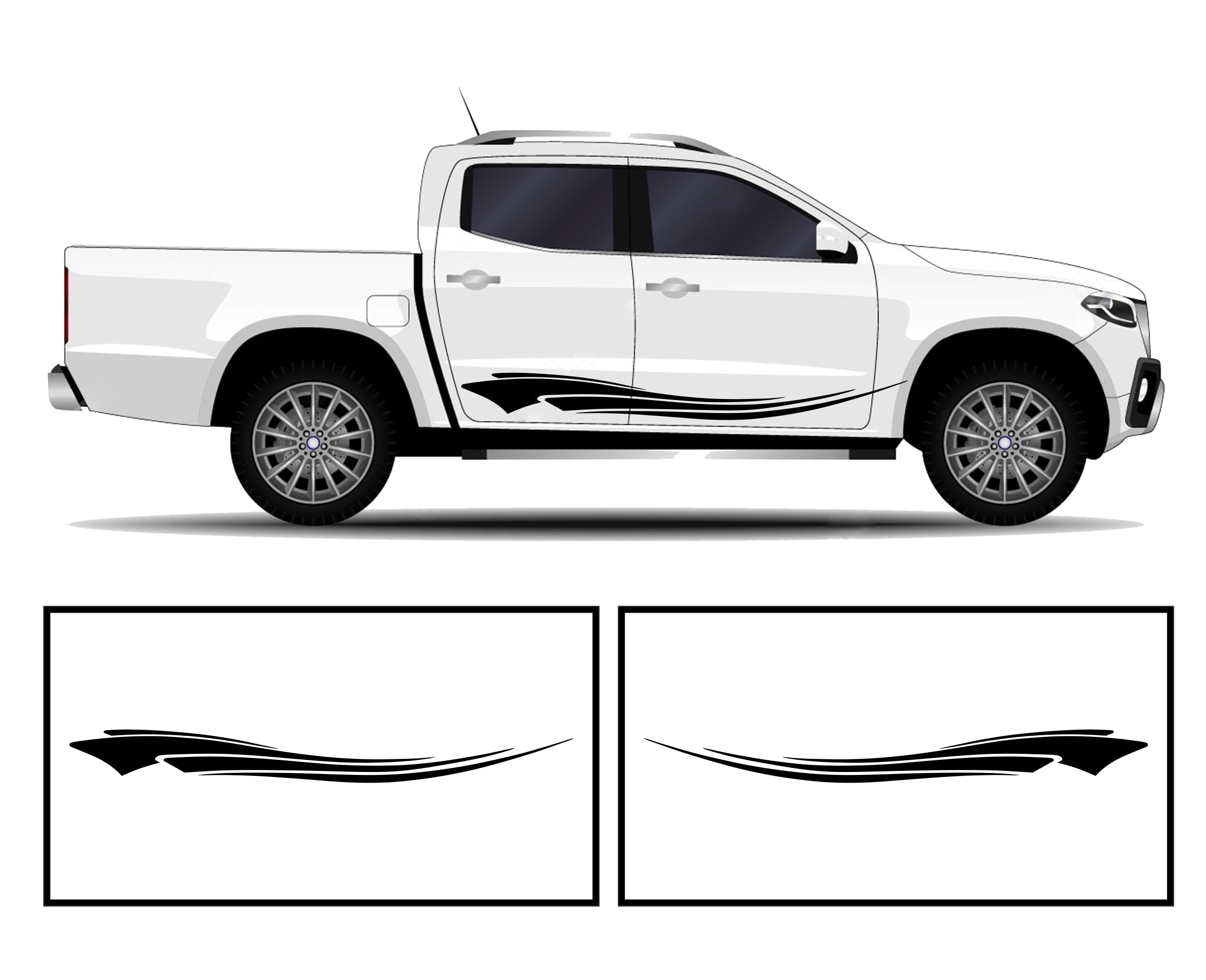 Rocker Panel Livery Self Healing Vinyl Side Graphics #001 fits All Trucks 4 x4 Suvs