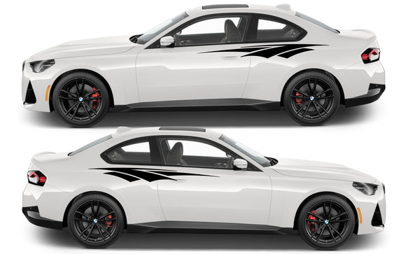 Rocker Panel Livery Self Healing Vinyl Side Graphics #012 fits All 2 Door Cars