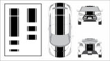 20" Racing Stripes w/pins Self Healing Vinyl fits Hyundai Veloster 2011 to 2020