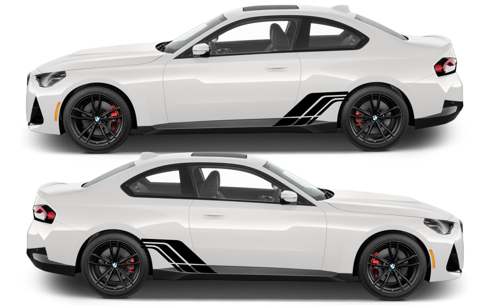 Rocker Panel Livery Self Healing Vinyl Side Graphics #010 fits All 2 Door Cars