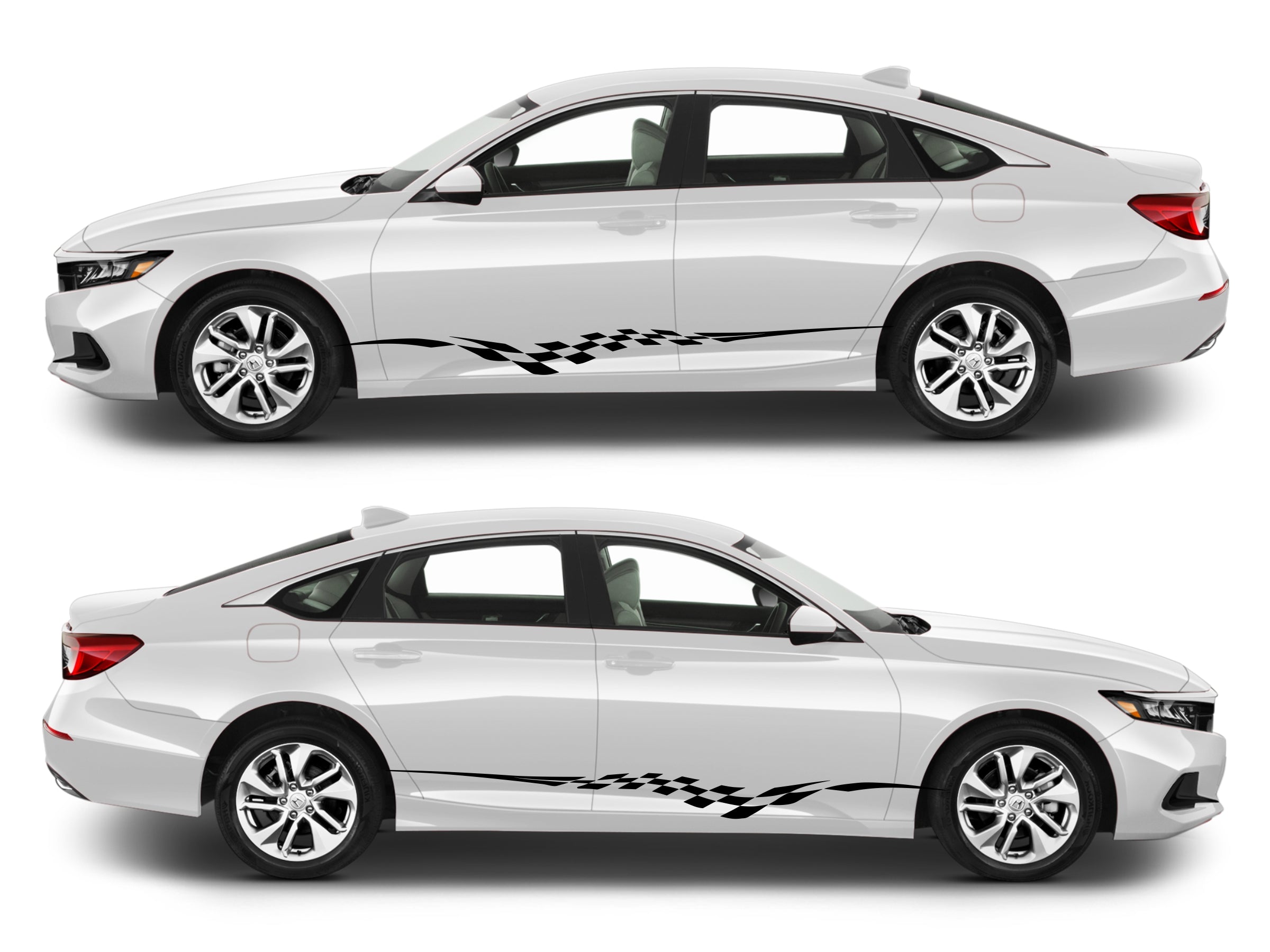 Rocker Panel Livery Self Healing Vinyl Side Graphics #012 fits All 4 Door Cars