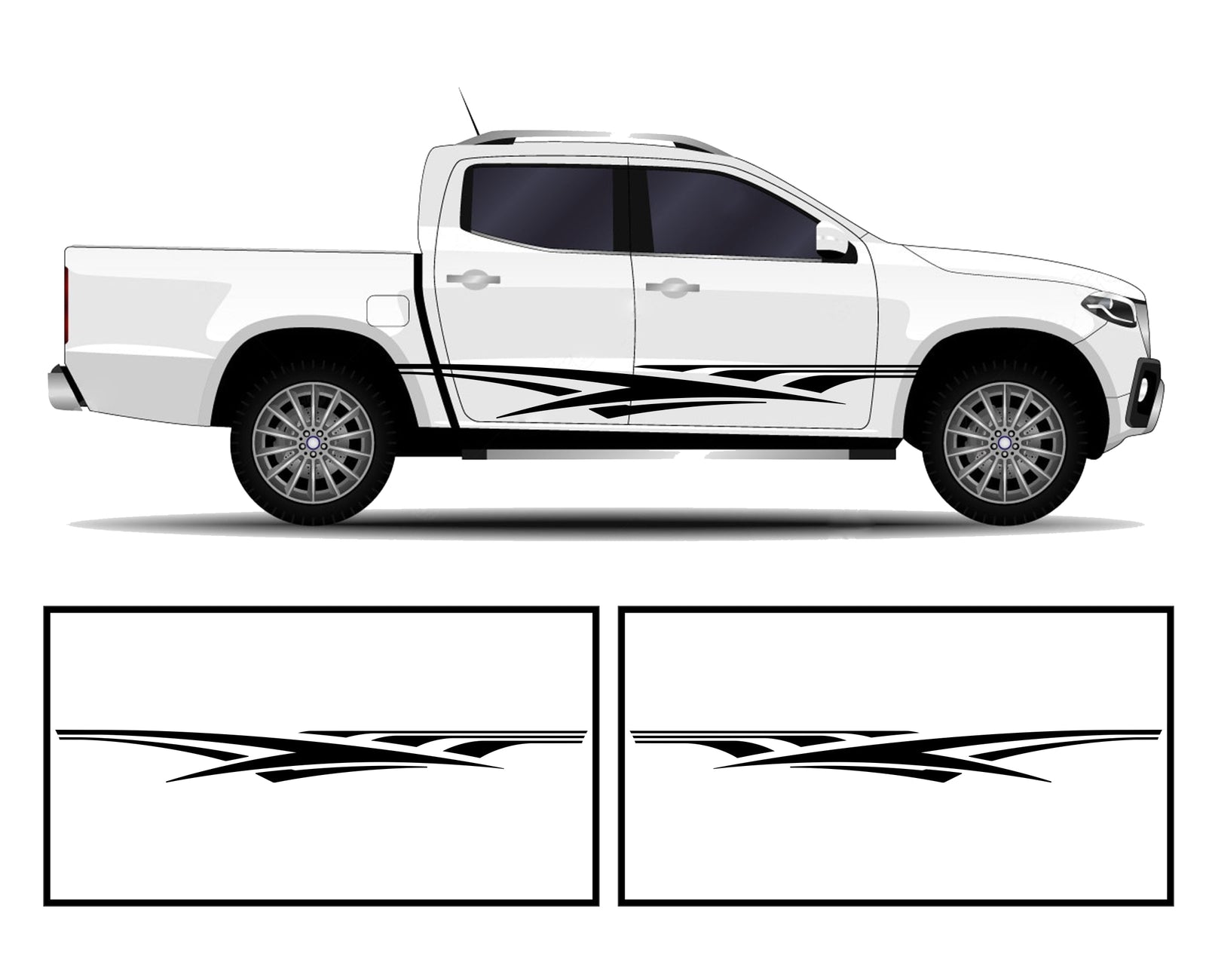 Rocker Panel Livery Self Healing Vinyl Side Graphics #011 fits All Trucks 4 x4 Suvs