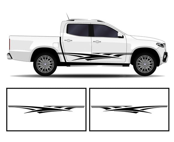 Rocker Panel Livery Self Healing Vinyl Side Graphics #011 fits All Trucks 4 x4 Suvs