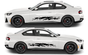 Rocker Panel Livery Self Healing Vinyl Side Graphics #001 fits All 2 Door Cars
