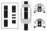 Dual 11" Racing Stripes Self Healing Vinyl fits Chrysler 300 2011 2020