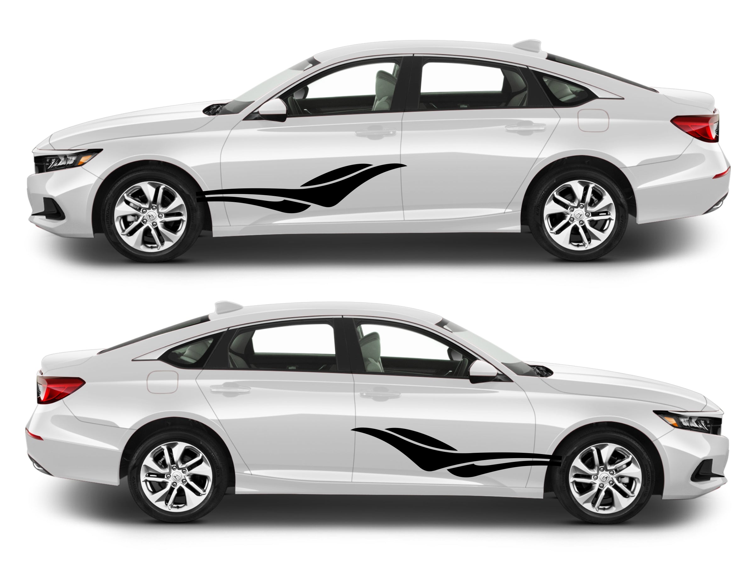 Rocker Panel Livery Self Healing Vinyl Side Graphics #006 fits All 4 Door Cars