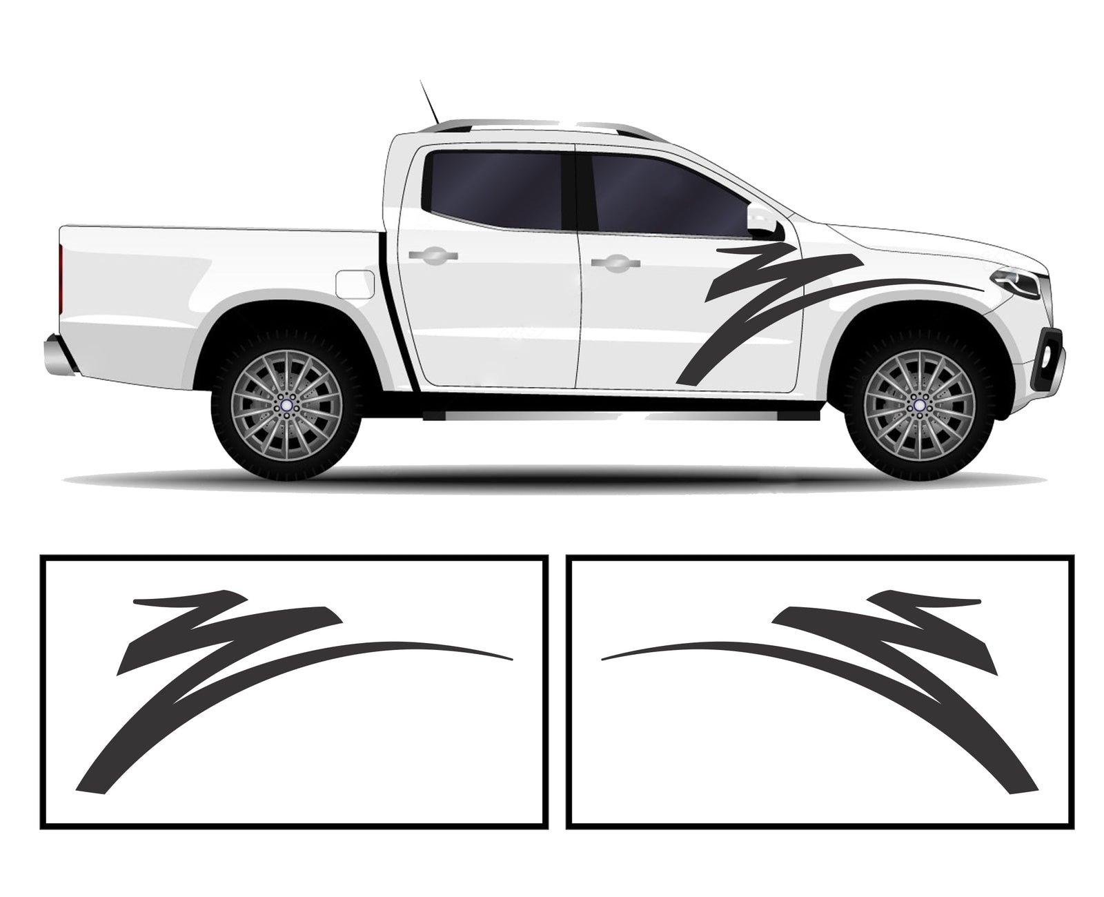 Rocker Panel Livery Self Healing Vinyl Side Graphics #006 fits All Trucks 4 x4 Suvs
