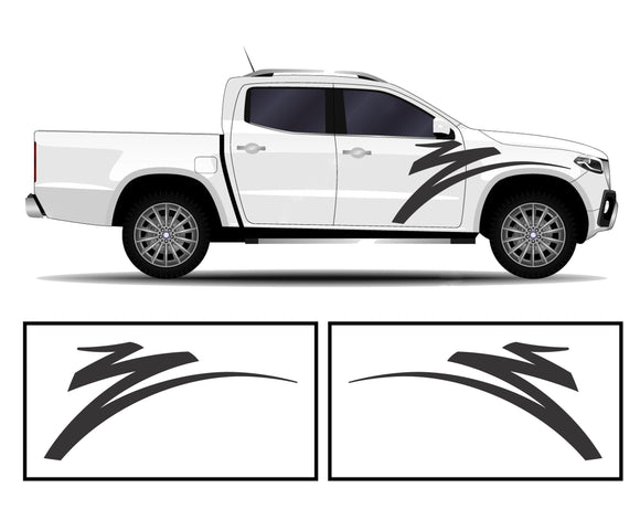 Rocker Panel Livery Self Healing Vinyl Side Graphics #006 fits All Trucks 4 x4 Suvs