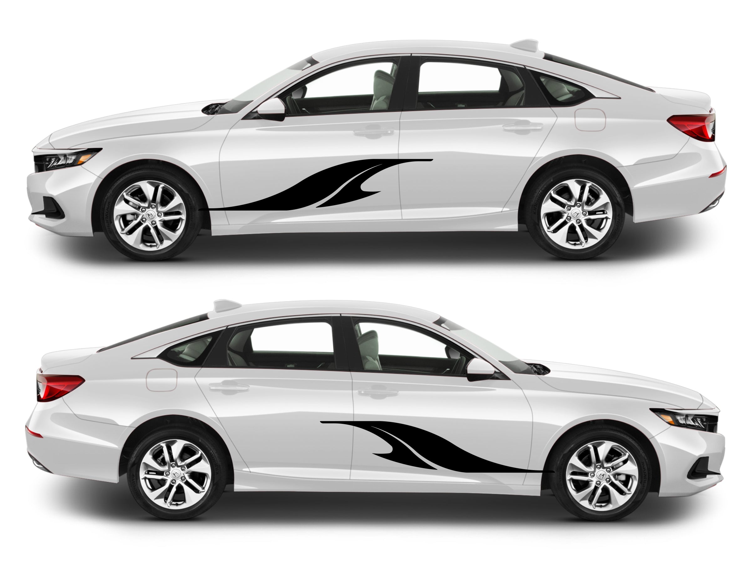 Rocker Panel Livery Self Healing Vinyl Side Graphics #010 fits All 4 Door Cars